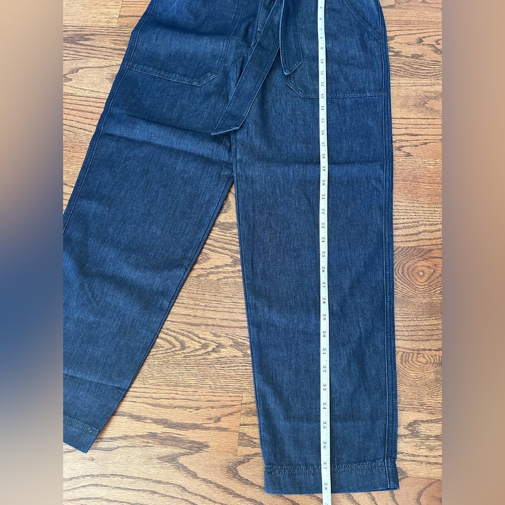NWT Lilla P Size Small Dark Blue Denim Tie-Waist Women’s Pants - Picture 11 of 14